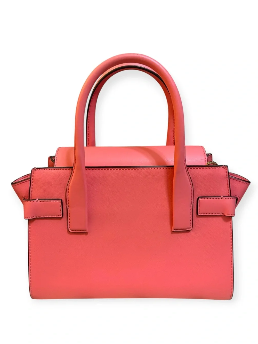 Michael Kors Carmen Medium Belted Satchel. Pink